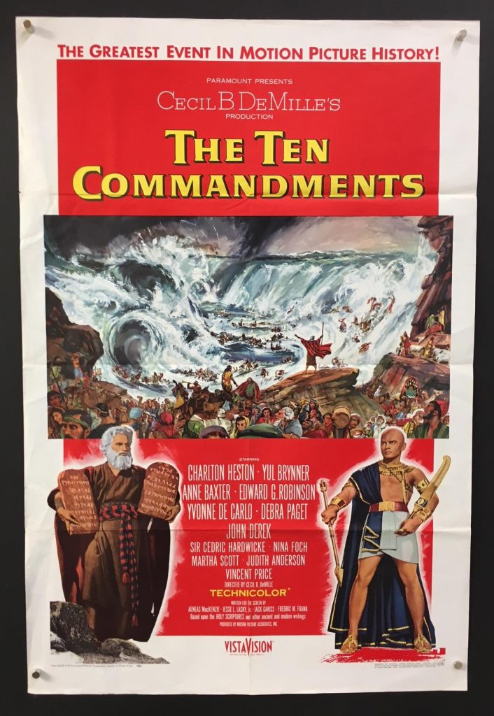 The Ten Commandments (1956) – Original One Sheet Movie Poster ...