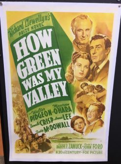 How Green Was My Valley (1941) - Original One Sheet Movie Poster