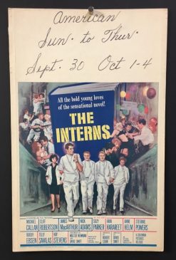 The Interns (1962) - Original Window Card Movie Poster