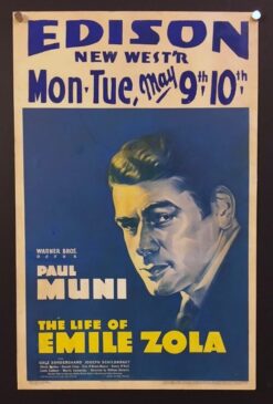 Life of Emile Zola (1937) - Original Window Card Movie Poster