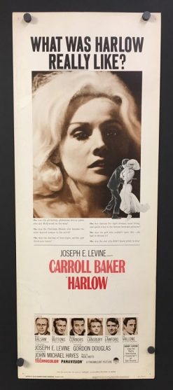 Harlow (1965) - Original Insert Movie Poster