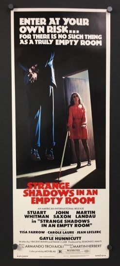 Strange Shadows In An Empty Room (1970) - Original Insert Movie Poster