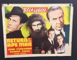 Return Of the Ape Man (1943) - Original Half Sheet Movie Poster