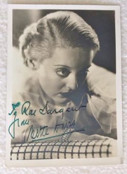 Bette Davis Autograph
