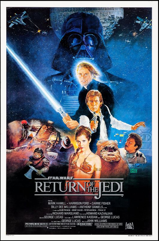 mijn geweer apotheker Return Of the Jedi, Star Wars (1983) – Original One Sheet Movie Poster –  Hollywood Movie Posters