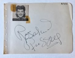 Rosalind Russell / Vera Zorina Autograph
