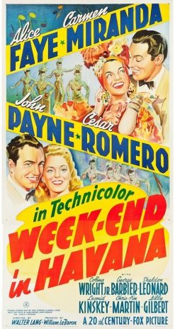 Weekend In Havana (1941) - Original Three Sheet Movie Poster