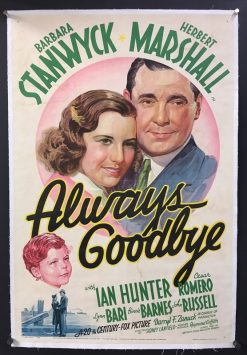 Always Goodbye (1938) - Original One Sheet Movie Poster