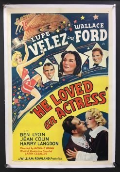 He Loved An Actress (1938) - Original One Sheet Movie Poster