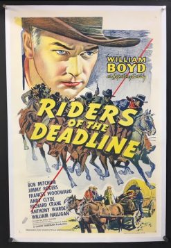 Hopalong Cassidy, Riders Of the Deadline (R1940's) - Original One Sheet Movie Posters