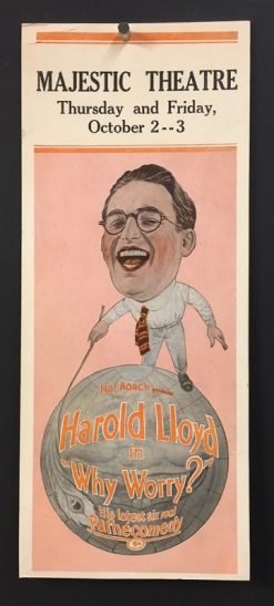 Why Worry (1923) - Original Window Card Movie Poster