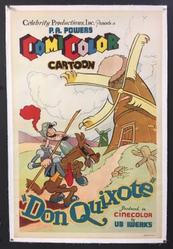 P.A. Powers, ComiColor Cartoon - Don Quixote (1934) - Original One Sheet Movie Poster