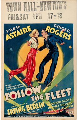 Follow the Fleet (1936) - Original Window Card Movie Poster