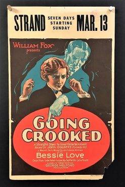 Going Crooked (1925) - Original Window Card Movie Poster