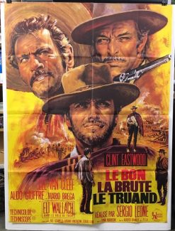 The Good, The Bad and The Ugly (R1970's) - Original French Movie Poster