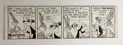 Bugs Bunny and Sylvester Looney Tunes Original Comic Strip Art (1977)