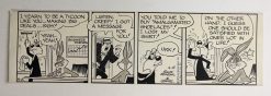 Bugs Bunny and Sylvester Looney Tunes Original Comic Strip Art (1976)