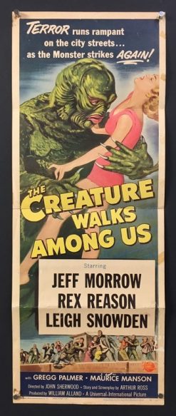 Creature Walks Among Us (1956) - Original Insert Movie Poster