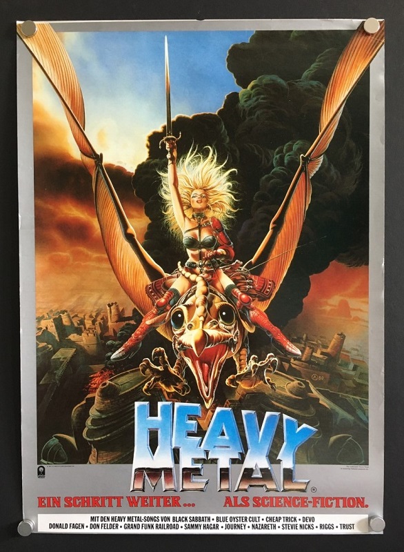 kan ikke se plisseret terrorist Heavy Metal (1981) – Original German Movie Poster – Hollywood Movie Posters