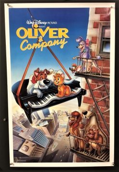 Oliver and Company (1989) - Original Disney International One Sheet Movie Poster