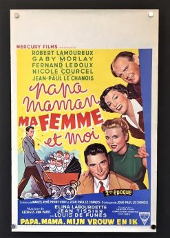 Papa, Maman, ma Femme et Moi (1955) - Original Belgian Movie Poster