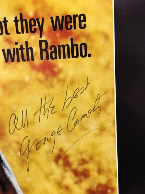 Rambo Sign Rambo, First Blood Part 2 (1985) – Original Autographed One Sheet Movie ...