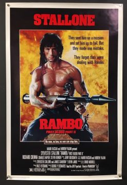 Rambo, First Blood Part 2 (1985) - Original Autographed One Sheet Movie Poster