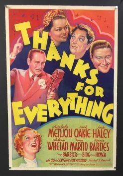 Thanks For Everything (1938) - Original One Sheet Movie Poster