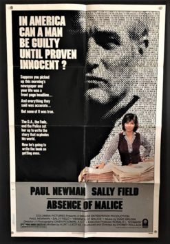 Absence Of Malice (1981) - Original One Sheet Movie Poster