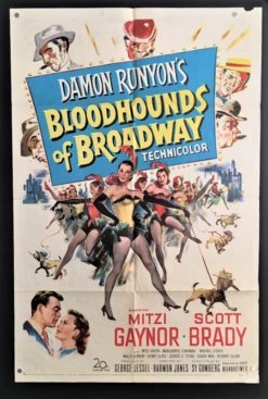 Bloodhounds of Broadway (1952) - Original One Sheet Movie Poster
