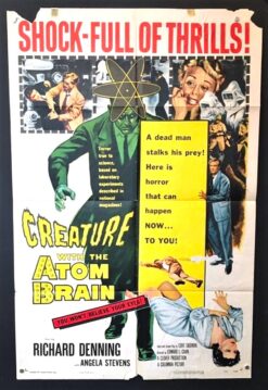 Creature With the Atom Brain (1955) - Original One Sheet Movie Poster