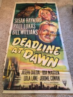 Deadline At Dawn (1946) - Original Three Sheet Movie Poster
