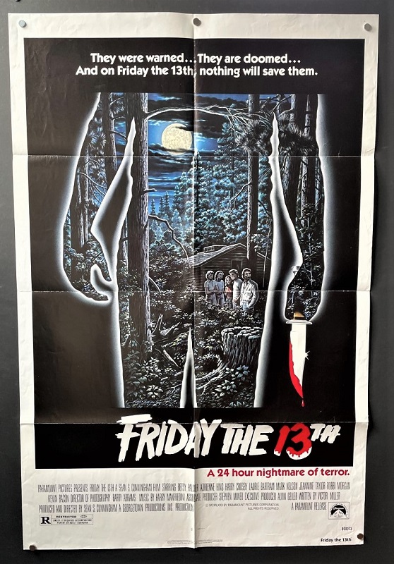 Friday The 13th 1980 Original One Sheet Movie Poster Hollywood Movie Posters