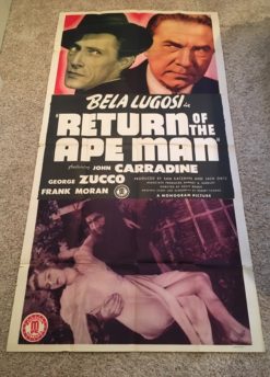 Return of the Ape Man (1943) - Original Three Sheet Movie Poster