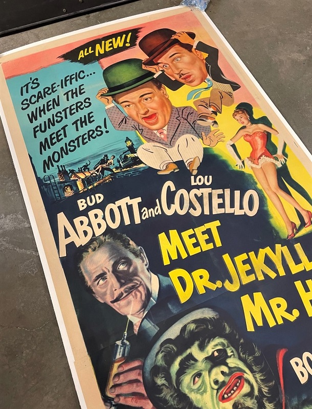 Jekyll & Mr Abbott & Costello Meet Dr Hyde Poster 1953 Large Format 24x36 