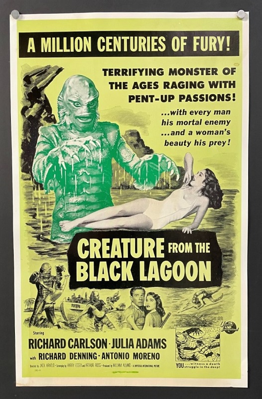 Creature From the Black Lagoon #6  Lobby Card Movie Poster Green 