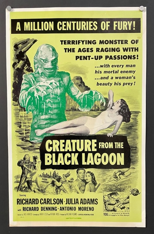 The Creature From The Black Lagoon Movie Poster - Reproduction Print, USA Made