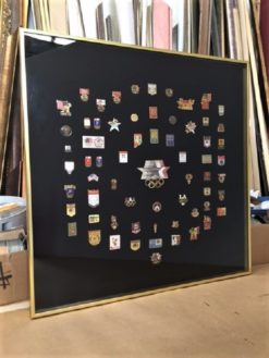 Vintage Olympic Pins (1984) - Framed Set