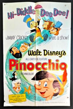 Pinocchio (R1962) - Original One Sheet Movie Poster