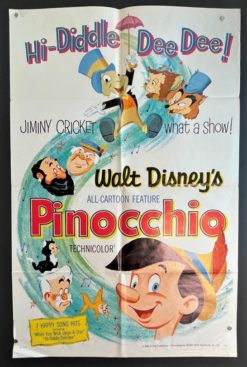 Pinocchio (R1962) - Original One Sheet Movie Poster