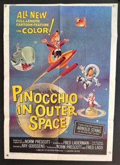 Pinocchio In Outer Space (1965) - Original One Sheet Movie Poster