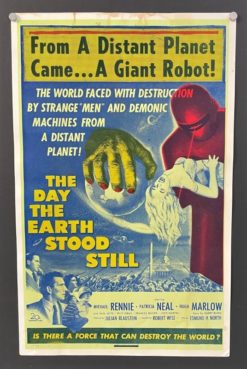 The Day the Earth Stood Still (R1980's) - Original Benton Window Card Movie Poster