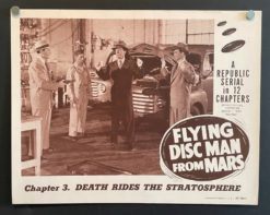 Flying Disc Man From Mars Chapter 3 (1950) - Original Lobby Card Movie Poster