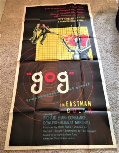 Gog (1954) - Original Three Sheet Movie Poster