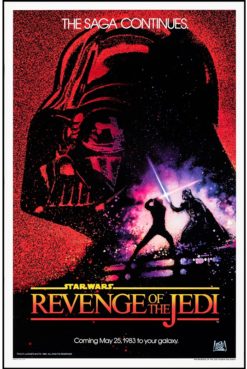 Revenge Of the Jedi (1982) - Original One Sheet Movie Poster RECALLED