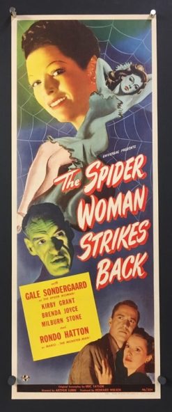 The Spiderwoman Strikes Back (1946) - Original Insert Movie Poster