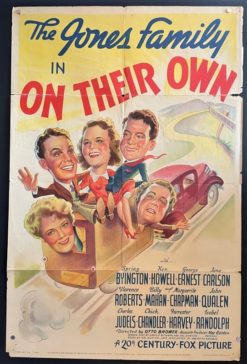 On Their Own, The Jones Family (1940) - Original One Sheet Movie Poster