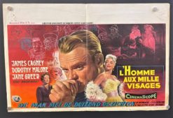 Man Of A Thousand Faces (1957) - Original Belgian Movie Poster