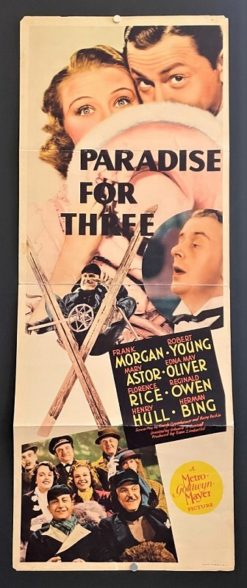 Paradise For Three (1938) - Original Insert Movie Poster