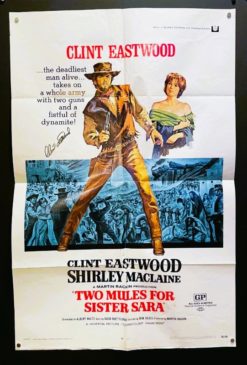Two Mules For Sister Sara (1970) - Original Eastwood Signed One Sheet Movie Poster
